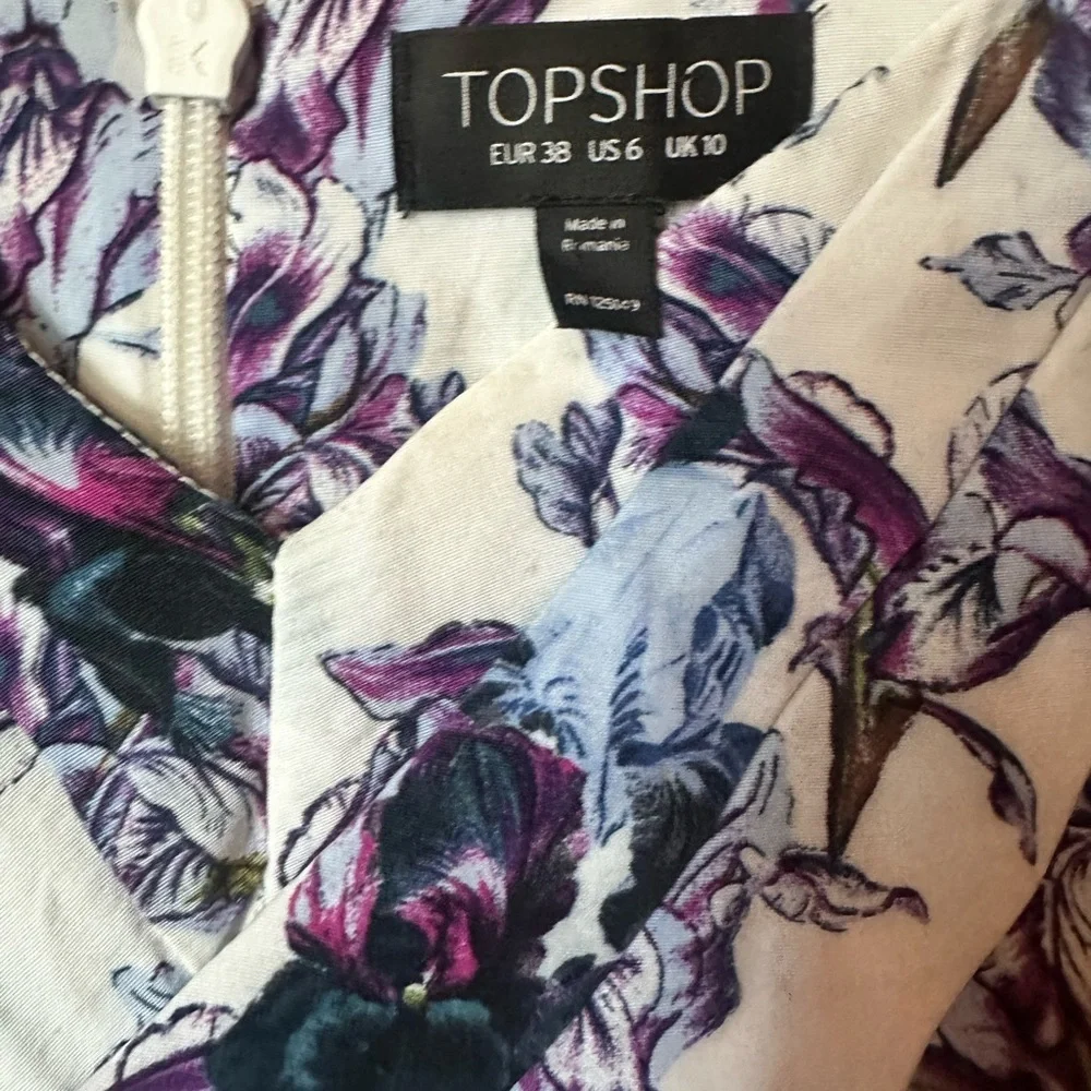 Topshop Criss Cross Fit & Flare Mini Dress – Size 6 (UK 10 | EUR 38) - Picture 3 of 4